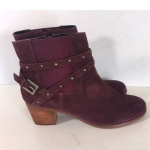 NWT Matisse Camryn Women 9W Anthropologie Suede Studded Heel Ankle Bootie Boot